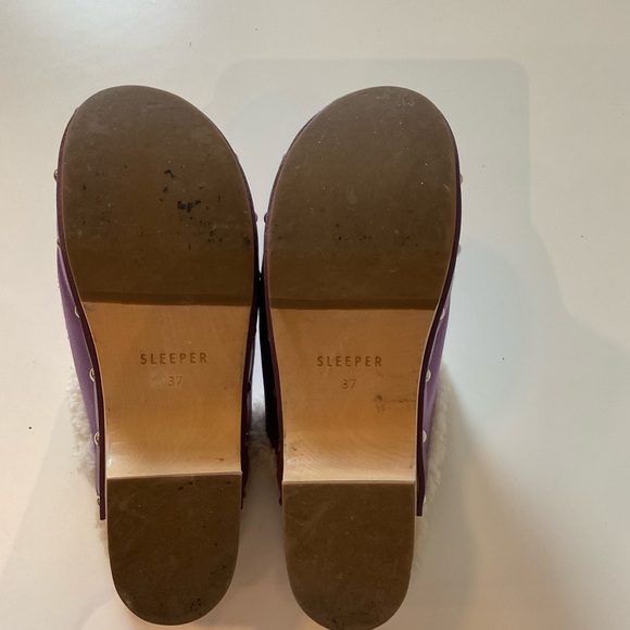 Sleeper Matilda Shearling Clogs in Lilac - Picture 10 of 10